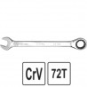 52660 VOREL Cheie combinata cu clichet 22 mm, lungime 245 mm, 72 dinti
