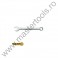 51682 VOREL Cheie combinata satinata, dimensiune 17 mm