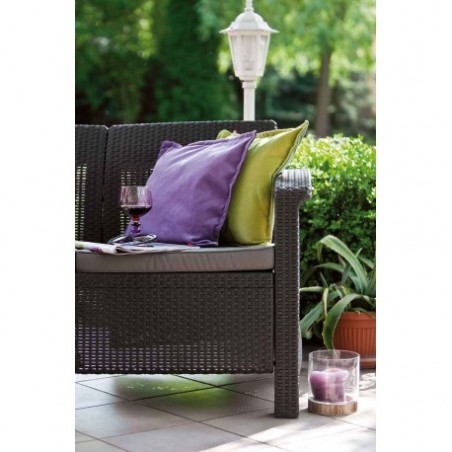 09120-599-00 KETER Canapea cu 3 locuri maro Corfu Love Seat