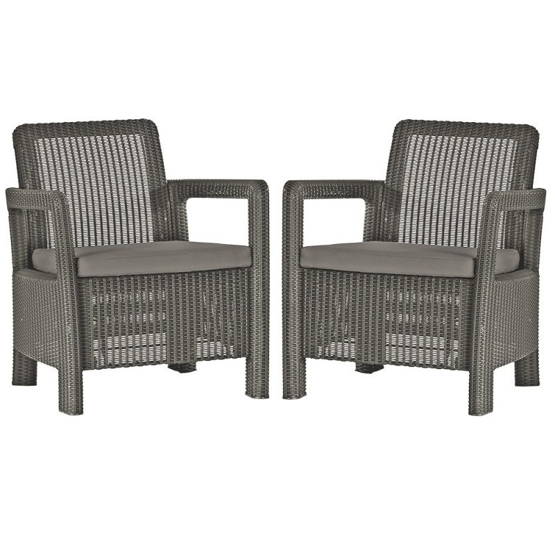 233193 KETER Set 2 scaune de gradina graphite Tarifa