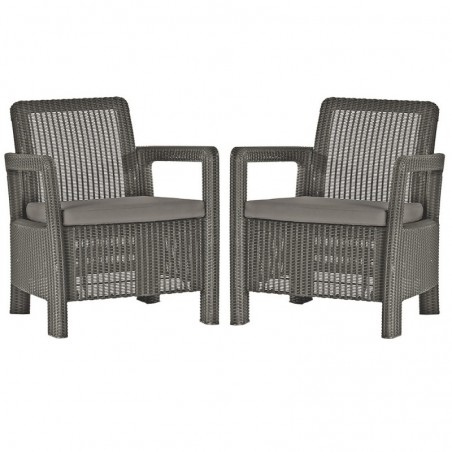 233193 KETER Set 2 scaune de gradina graphite Tarifa