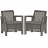 233193 KETER Set 2 scaune de gradina graphite Tarifa