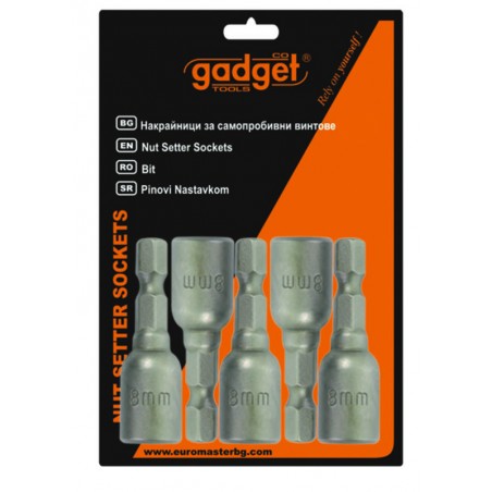 330588 GADGET Set 5 biti tubulara, cap magnetic 10x65 mm, prindere 1/4
