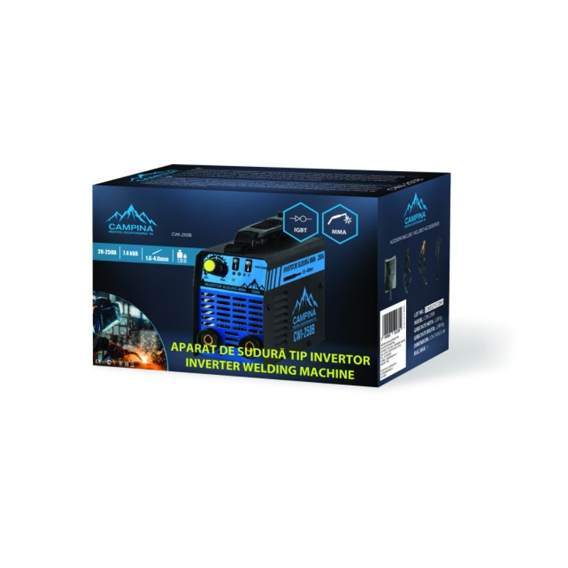 CWI-250B CAMPINA Aparat de sudura invertor MMA 230 V, 250 A, 7.4 kVa