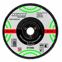 161101 RAIDER Disc pentru taiat piatra, 115x22.2x3.2 mm