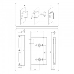 78526 VOREL Broasca usa fara butuc, dimensiune 72 x 50 mm