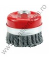06975 VOREL Perie cupa din sarma cu toroane, diametru 80 mm