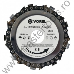 08770 VOREL Disc circular pentru lemn, 115 x 22.2 mm
