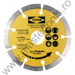 08710 VOREL Disc diamantat segmentat, 110 x 22.2 x 1.8 mm