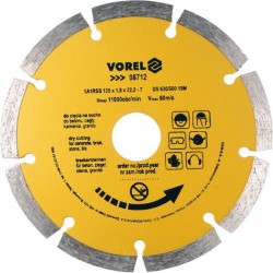 08712 VOREL Disc diamantat segmentat, 125 x 22.2 x 1.8 mm