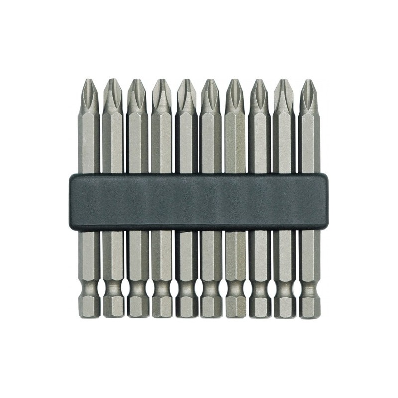65630 VOREL Set 10 biti cu varf Philips PH2, lungime 25 mm