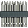65640 VOREL Set 10 biti cu varf Philips PH2, lungime 50 mm