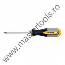60968 VOREL Surubelnita magnetica, varf cruce PH2, lungime 200 mm