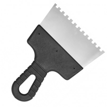 06300 VOREL Spaclu inox chituit, dimensiune 150 mm, cu dinti 8 x 8 mm