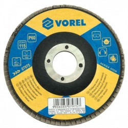 07975 VOREL Disc abraziv, diametru 115 mm, granulatie 60