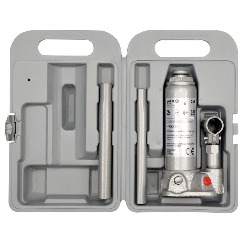 80011 VOREL Cric hidraulic, ridicare 2 tone, inaltime 181-345 mm