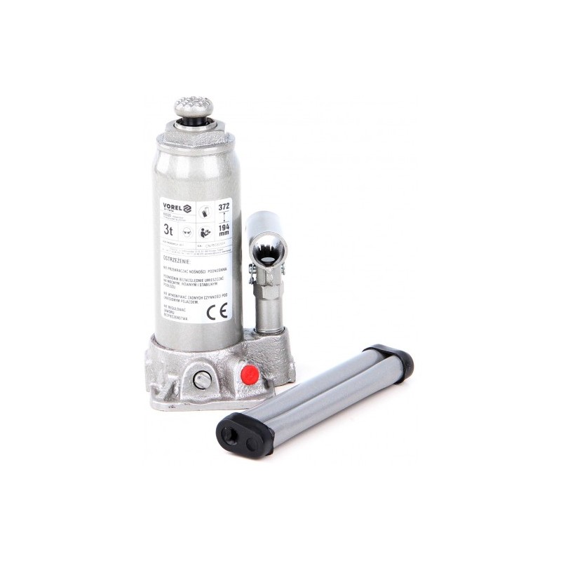 80020 VOREL Cric hidraulic, ridicare 3 tone, inaltime 194-372 mm