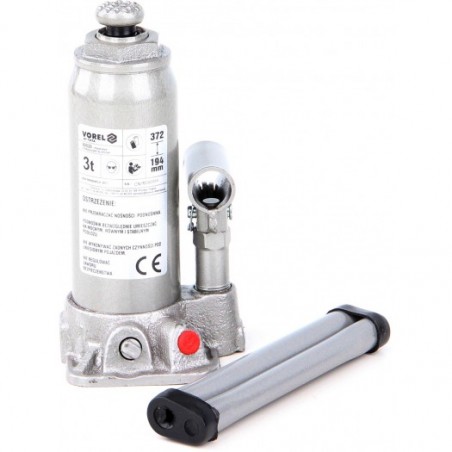 80020 VOREL Cric hidraulic, ridicare 3 tone, inaltime 194-372 mm