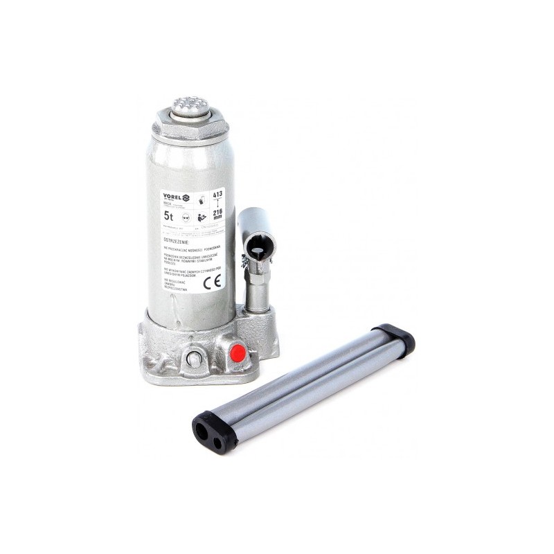 80030 VOREL Cric hidraulic, ridicare 5 tone, inaltime 216-413 mm