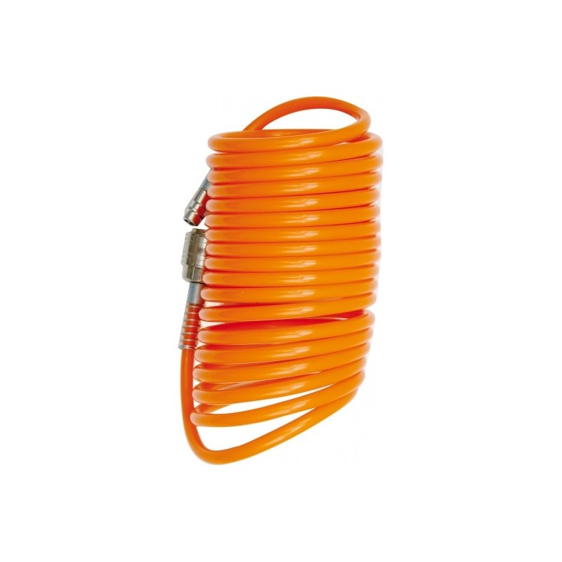81500 VOREL Furtun spiralat aer, cupla de 1/4", lungime 5 m