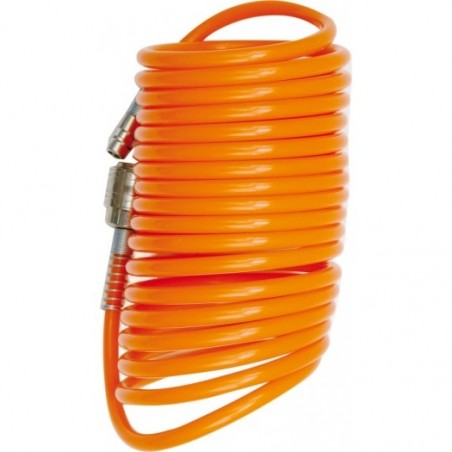 81490 VOREL Furtun spiralat cu mufa cuplaj 1/4", 6 x 8 mm, lungime 5 m