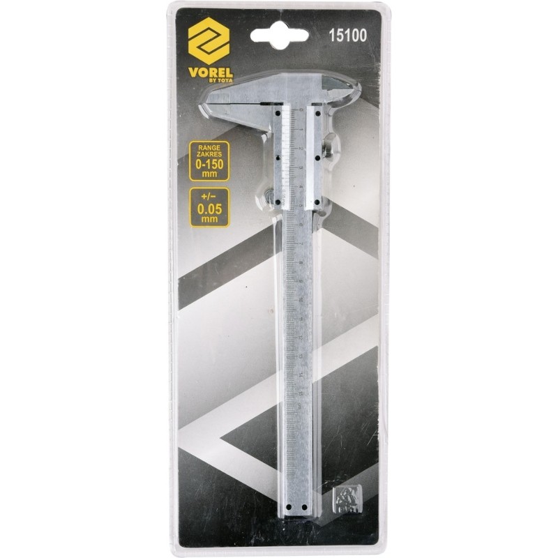 15100 VOREL Subler inox, lungime 150 mm, precizie 0.05 mm