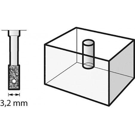 26150662JB DREMEL Burghiu pentru sticla, diametru prelucrare 3.2 mm