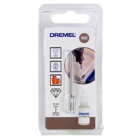 26150662JB DREMEL Burghiu pentru sticla, diametru prelucrare 3.2 mm