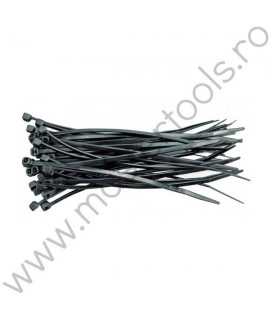 73892 VOREL Set 100 coliere negre, de plastic, dimensiune 100 x 2.5 mm