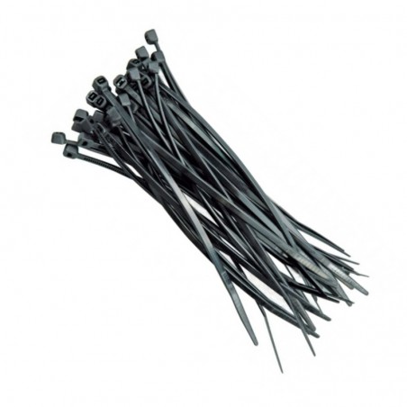 73898 VOREL Set 50 coliere negre, de plastic, dimensiune 500 x 8 mm