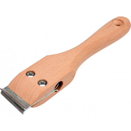 06840 VOREL Rascheta dubla cu maner de lemn, dimensiune 40 mm