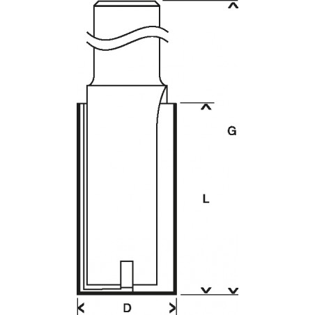 2608629360 BOSCH Freza dreapta de canelat cu tija 8mm, 12x31.8x63.8mm
