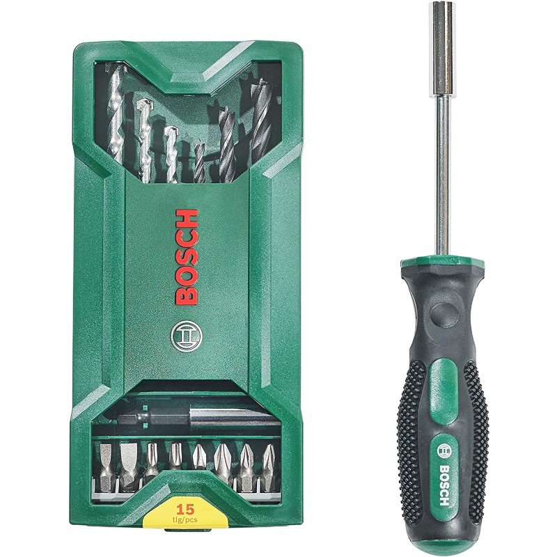 2607017654 BOSCH Set mix 15pcs Mini-X-Line + surubelnita