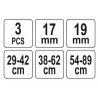 YT-06166 YATO Set ajustare tevi esapamanet,29-42 mm,38-62 mm,54-89 mm