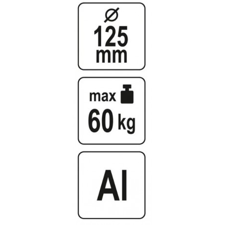 YT-37235 YATO Ventuza diametru 125 mm, capacitate incarcare 60 kg