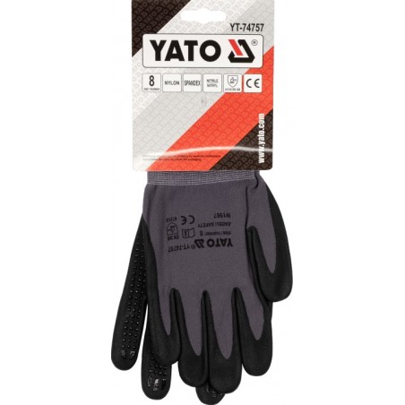 YT-74759 YATO Manusi de protectie gri, de nylon, marimea 10 YT-74759 YATO Manusi de protectie gri, de nylon, marimea 10