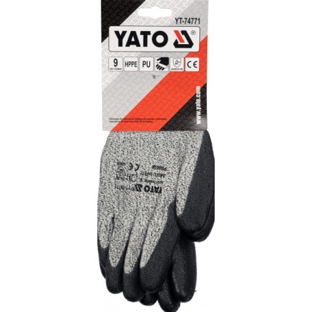 YT-74771 YATO Manusi de protectie negre, marimea 9