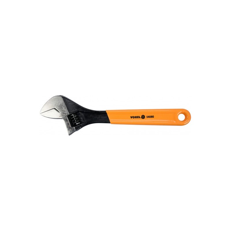 54080 VOREL Cheie reglabila maner cauciucat, deschidere 40 mm, 375 mm