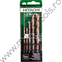 Set 5 burghie cu prindere cilindrica pentru beton HITACHI 780898