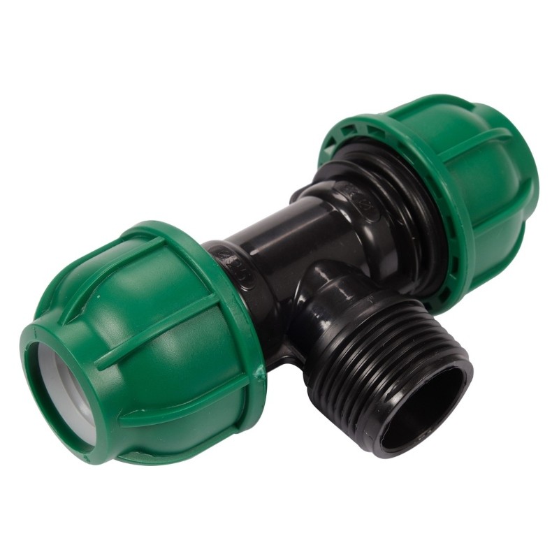 88860 FLO Conector pentru tevi PP,dimensiune 25 mm x 1" x 25 mm,10 BAR