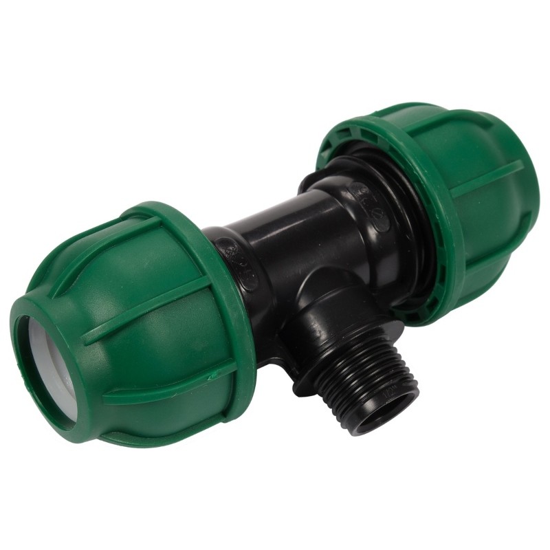 88862 FLO Conector tevi PP, dimensiune 25 mm x 1/2" x 25 mm, 10 BAR