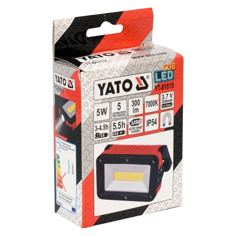 YT-81819 YATO Proiector portabil COB LED 5W, 300LM