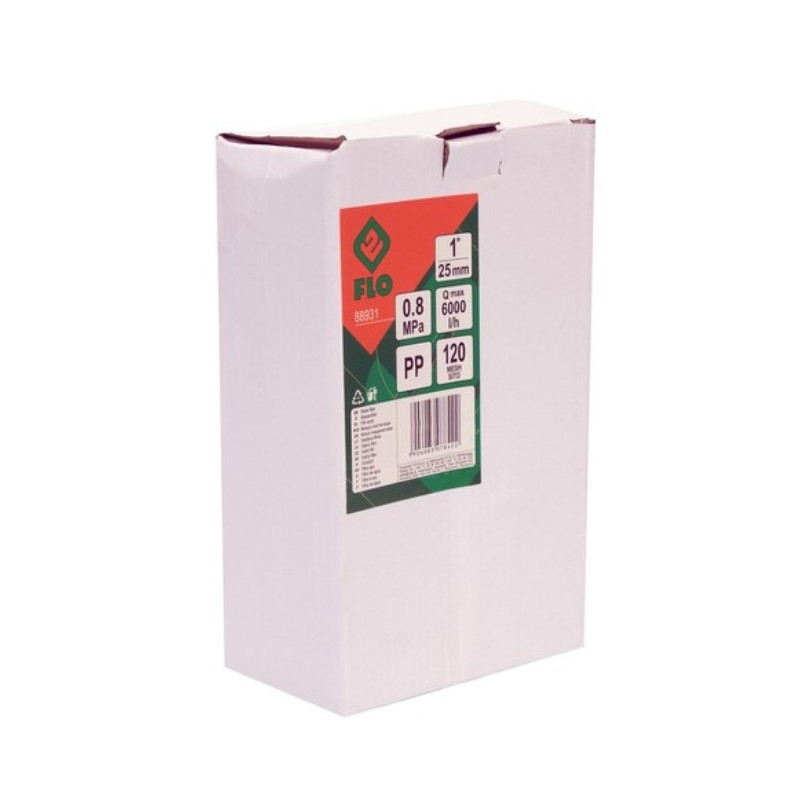 88931 FLO Filtru apa sistem irigare, racord 1", 8 BAR, maxim 6 m3/h