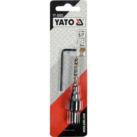 YT-33022 YATO Burghiu lemn,reglaj adancime 5-7mm,prindere cilindru 8mm