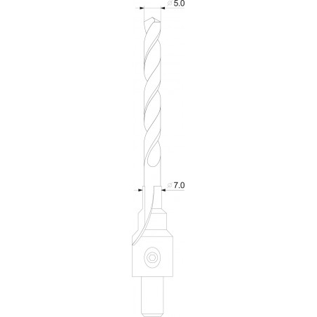YT-33022 YATO Burghiu lemn,reglaj adancime 5-7mm,prindere cilindru 8mm