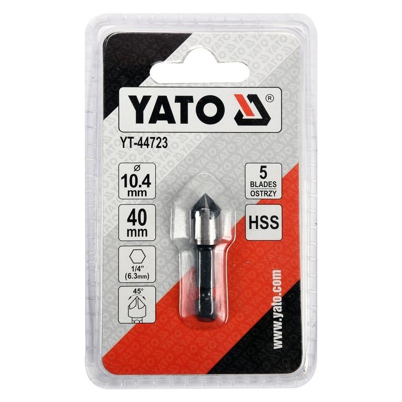 YT-44723 YATO Freza pentru metal HEX 1/4,diametru 10.4mm, lungime 40mm