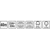 82693 STHOR Prelungitor electric pe tambur 4 prize, lungime 40 m