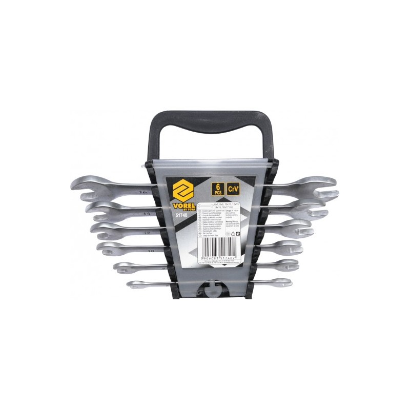 51740 VOREL Set 6 chei fixe satinate, dimensiuni 6-17 mm