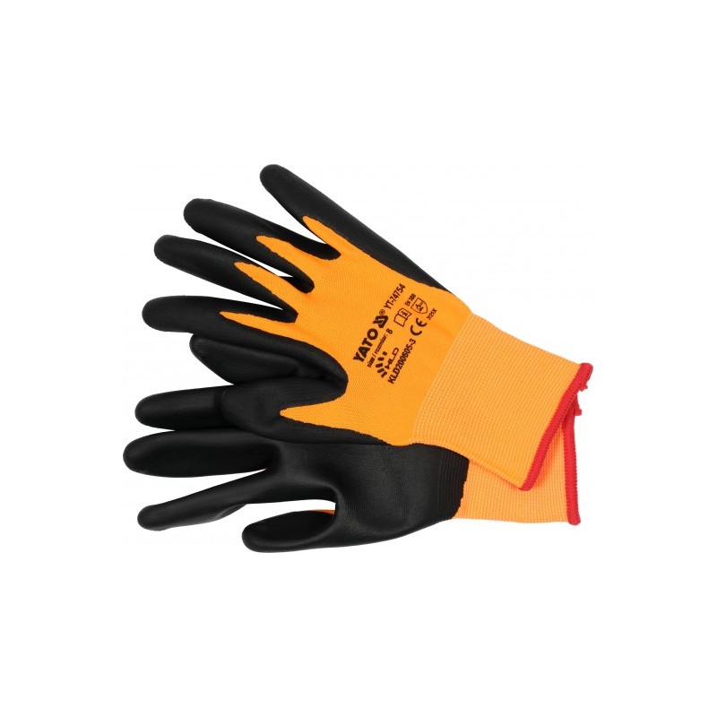 YT-74754 YATO Manusi de protectie din nylon cu nitril, marime 8