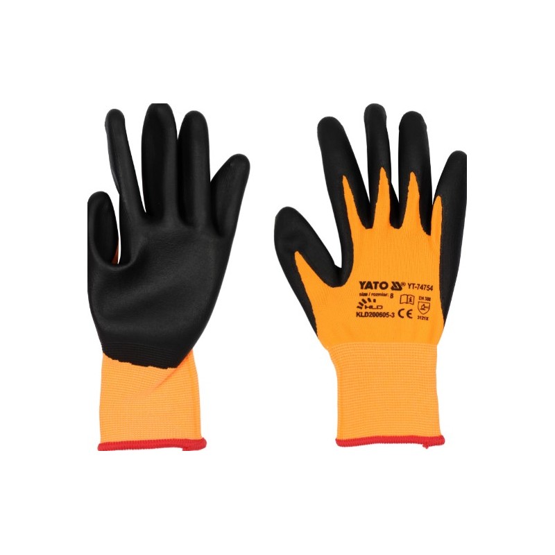 YT-74754 YATO Manusi de protectie din nylon cu nitril, marime 8